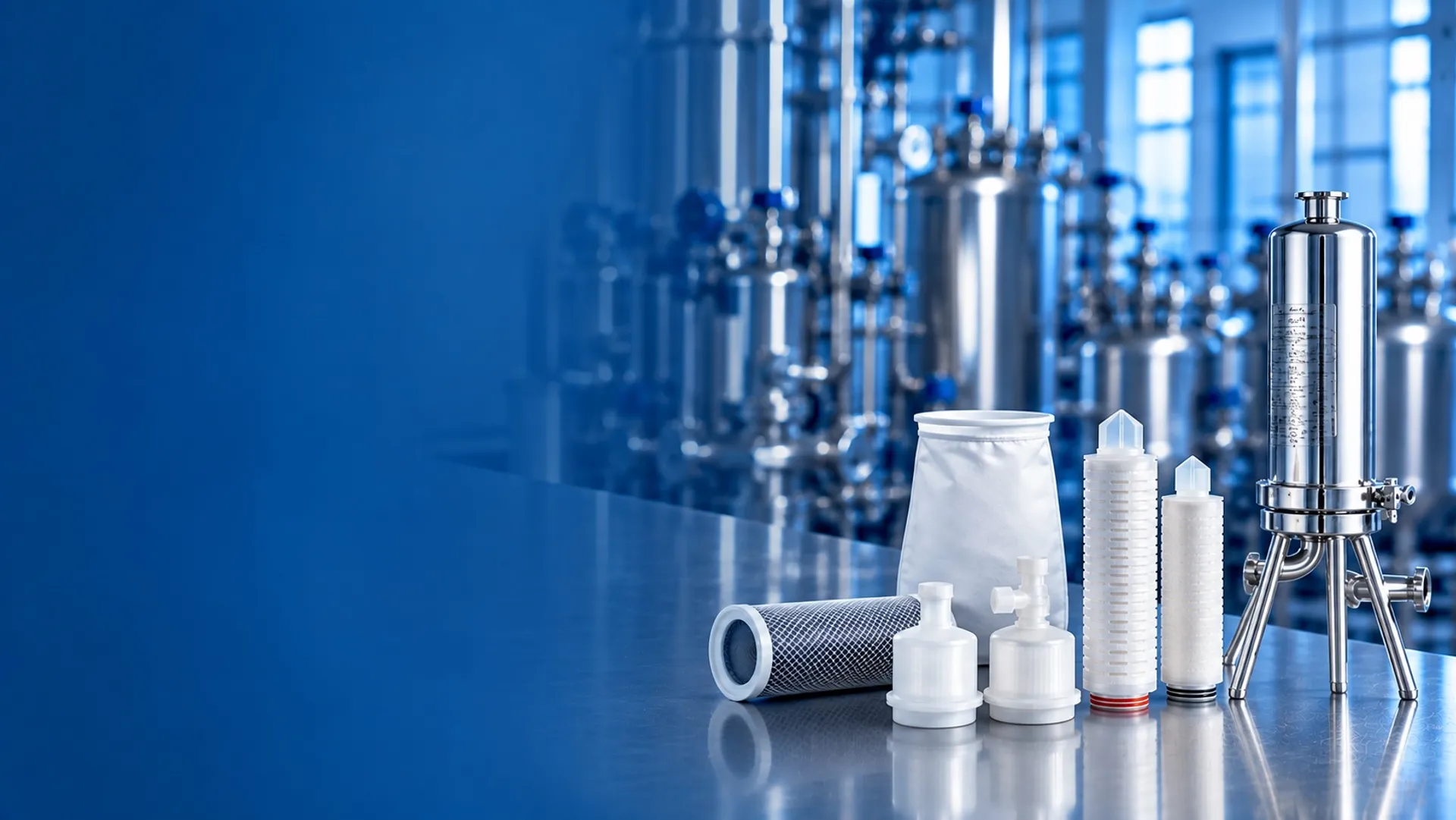Filterkerzen, Filterbeutel und Filtergehäuse von adfiltec